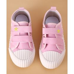 Cute Walk by Babyhug Casual Shoes with Velcro Closure Floral Print - Pink