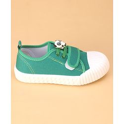 Cute Walk by Babyhug Casual Shoes with Velcro Closure Panda Applique - Green