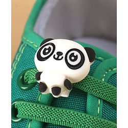 Cute Walk by Babyhug Casual Shoes with Velcro Closure Panda Applique - Green