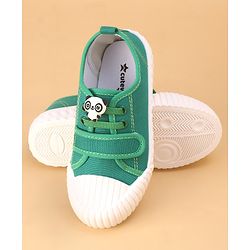 Cute Walk by Babyhug Casual Shoes with Velcro Closure Panda Applique - Green