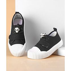 Cute Walk by Babyhug Casual Shoes with Velcro Closure Panda Applique - Green