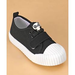 Cute Walk by Babyhug Casual Shoes with Velcro Closure Panda Applique - Green