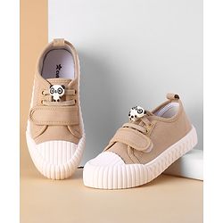 Cute Walk by Babyhug Casual Shoes with Velcro Closure Panda Applique - Black
