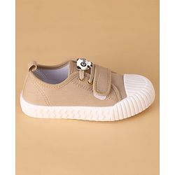 Cute Walk by Babyhug Casual Shoes with Velcro Closure Panda Applique - Black
