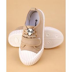 Cute Walk by Babyhug Casual Shoes with Velcro Closure Panda Applique - Black