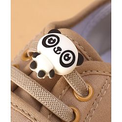 Cute Walk by Babyhug Casual Shoes with Velcro Closure Panda Applique - Black