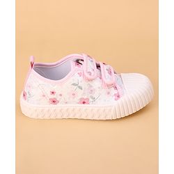 Cute Walk by Babyhug Casual Shoes with Velcro Closure Floral Print - Pink