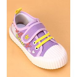 Cute Walk by Babyhug Casual Shoes with Velcro Closure Text Design - Black