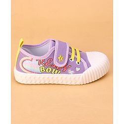 Cute Walk by Babyhug Casual Shoes with Velcro Closure Text Design - Black
