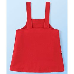 Babyhug Disney Single Jersey Knit Full Sleeves T-Shirt & Frock with Minnie Mouse Graphics - Red & White