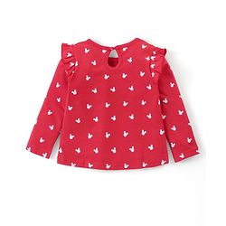 Babyhug Disney Cotton Knit Full Sleeves Tops with Frill Detailing & Minnie Mouse Print Pack of 3 - Multicolor