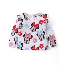 Babyhug Disney Cotton Knit Full Sleeves Tops with Frill Detailing & Minnie Mouse Print Pack of 3 - Multicolor