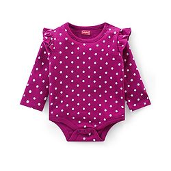 Babyhug 100% Cotton Interlock Knit Full Sleeves Onesies With Polka Dot & Floral Print Pack of 3 - Purple Green & Navy
