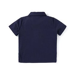 Babyhug Half Sleeves Solid Color T-Shirt & Bottom Set with Waistcoat & Bow Applique - Purple & Blue