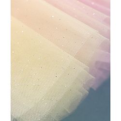 Babyhug Woven Sleeveless Mesh Dress With Sequinned Yoke & Headband - Multicolour