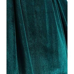 Babyhug Velvet Woven Full Sleeves Fit & Flared Party Frock with Floral Applique - Green