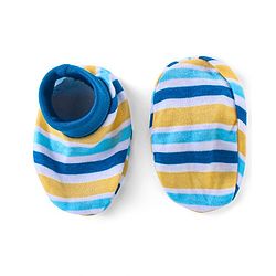 Babyhug 100% Cotton Full Sleeves Onesies with Leggings and Cap Mittens Booties Lion Print - Blue