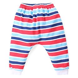 Babyhug 100% Cotton Knit Full Sleeves Teddy Printed Onesie with Leggings Cap Mitten & Booties - Multicolour
