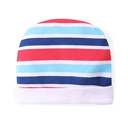 Babyhug 100% Cotton Knit Full Sleeves Teddy Printed Onesie with Leggings Cap Mitten & Booties - Multicolour