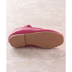 Cute Walk by Babyhug Slip On Ballerinas with Pear Detailing -  Dark Pink