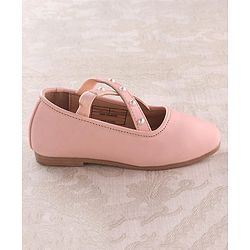 Cute Walk by Babyhug Slip On Ballerinas with Pear Detailing -  Dark Pink