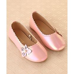 Cute Walk by Babyhug Slip On Ballerina With Pearl Applique -Pink