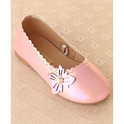 Cute Walk by Babyhug Slip On Ballerina With Pearl Applique -Pink