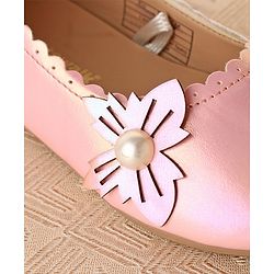 Cute Walk by Babyhug Slip On Ballerina With Pearl Applique -Pink