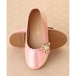 Cute Walk by Babyhug Slip On Ballerina With Pearl Applique -Pink