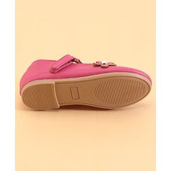 Cute Walk by Babyhug Ballerinas With Floral Applique - Pink