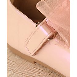 Cute Walk by Babyhug Ballerinas with Velcro Closure & Bow Applique - Light Pink