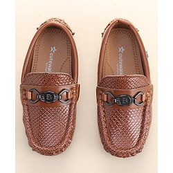 Cute Walk by Babyhug Slip On Formal Shoes- Brown