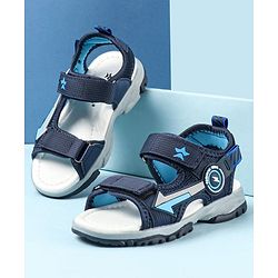 Cute Walk by Babyhug Velcro Closure Sandals with Applique - Blue
