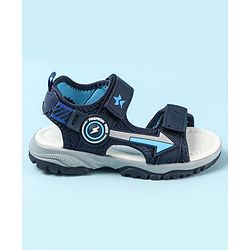 Cute Walk by Babyhug Velcro Closure Sandals with Applique - Blue