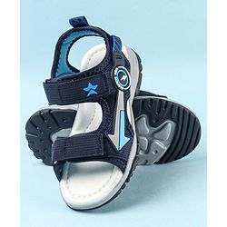 Cute Walk by Babyhug Velcro Closure Sandals with Applique - Blue