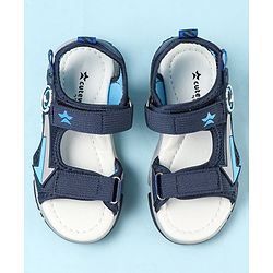 Cute Walk by Babyhug Velcro Closure Sandals with Applique - Blue