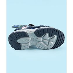 Cute Walk by Babyhug Velcro Closure Sandals with Football Applique - Navy Blue
