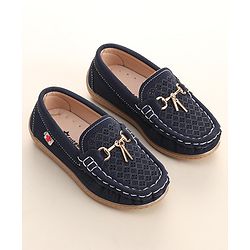 Cute Walk By Babyhug Formal Slip On Shoes - Dark Blue
