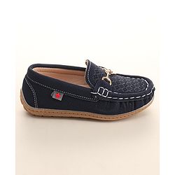 Cute Walk By Babyhug Formal Slip On Shoes - Dark Blue
