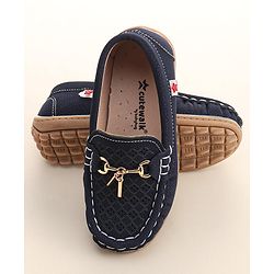 Cute Walk By Babyhug Formal Slip On Shoes - Dark Blue