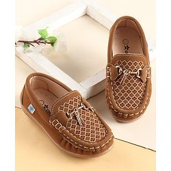 Cute Walk By Babyhug Formal Slip On Shoes - Brown