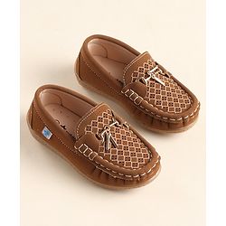 Cute Walk By Babyhug Formal Slip On Shoes - Brown