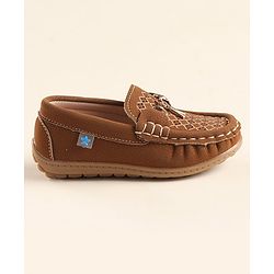 Cute Walk By Babyhug Formal Slip On Shoes - Brown