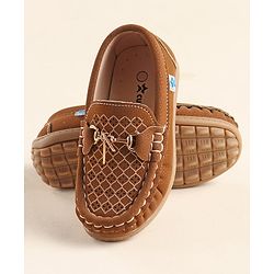 Cute Walk By Babyhug Formal Slip On Shoes - Brown