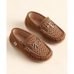 Cute Walk By Babyhug Formal Slip On Shoes - Dark Blue