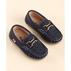 Cute Walk By Babyhug Formal Slip On Shoes - Dark Blue