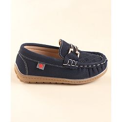 Cute Walk By Babyhug Formal Slip On Shoes - Dark Blue