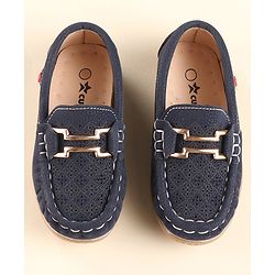 Cute Walk By Babyhug Formal Slip On Shoes - Dark Blue