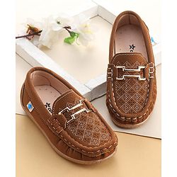 Cute Walk By Babyhug Formal Slip On Shoes - Dark Blue