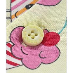 Babyhug Single Jersey Knit Full Sleeves Night Suit With Fruit Doodles Print - Yellow
